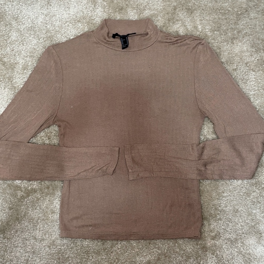 Forever21 Mocha Ribbed Top 🧶